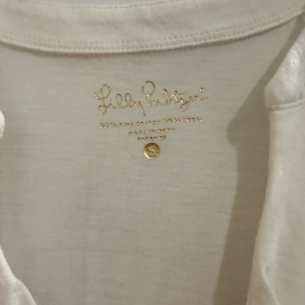 Lilly Pulitzer Cream Ruffle Tank Top - Picture 2 of 2